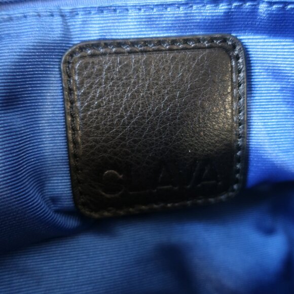 NWT Womens Clava Black Modern Leather Bucket Tote Shoulder Handbag - Picture 12 of 12